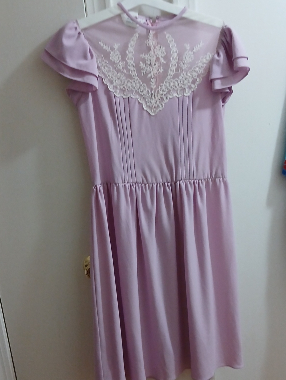 Vintage Lilac And Lace Dress